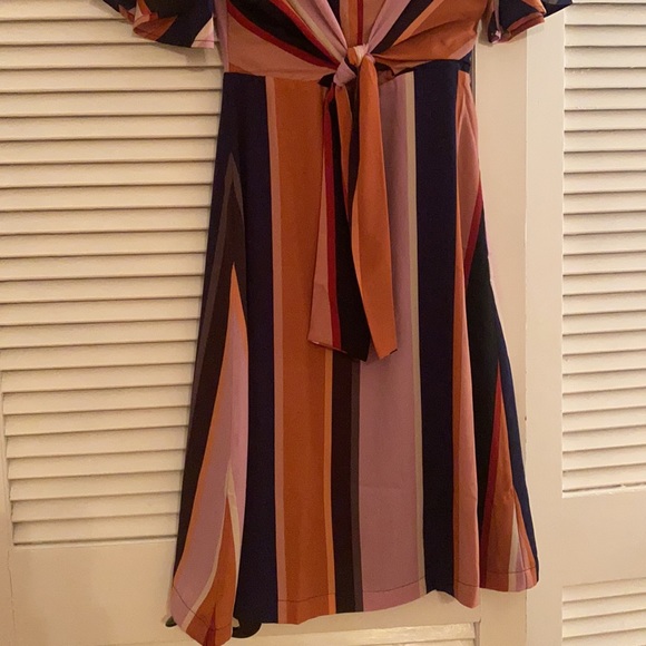 Lulus Holland Lavender Stripe Tie-Front Midi Dress - Picture 9 of 12